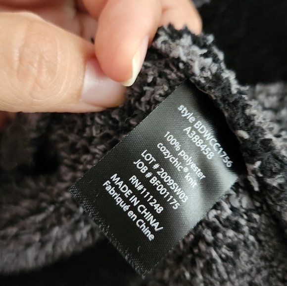 Barefoot Dreams Cozychic Seaside Camo Crewneck Knit Black Pullover Soft Comfy 2x - Picture 10 of 10